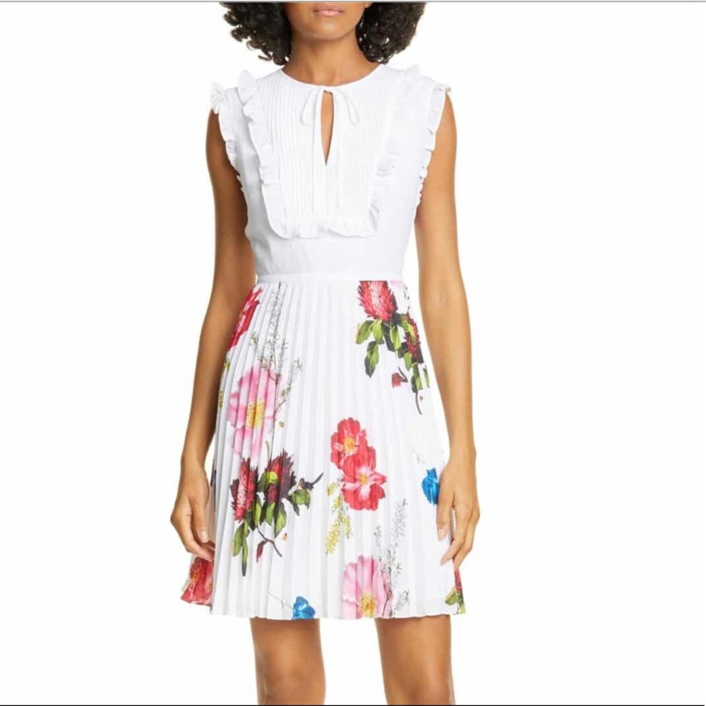 Ted Baker Romanna Floral pleat dress